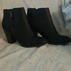 Black side-zip booties